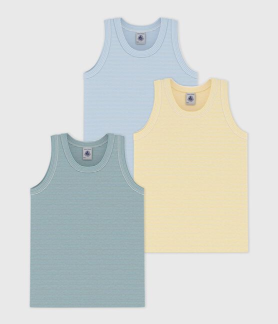 Juego de camisetas de tirantes infantiles de algodón a rayas variante 1