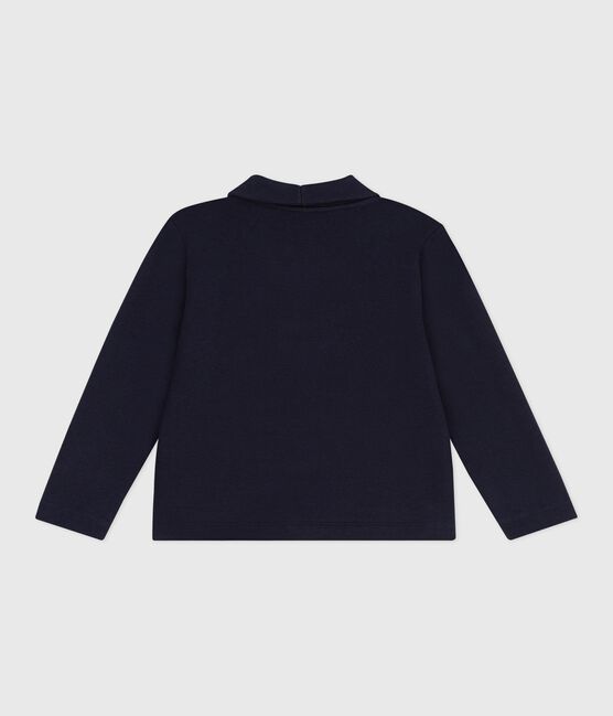 Cárdigan infantil de algodón liso azul SMOKING