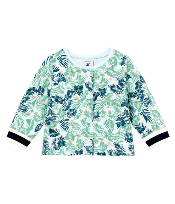 Cárdigan de tela estampada para bebé niña azul BOCAL/blanco MULTICO