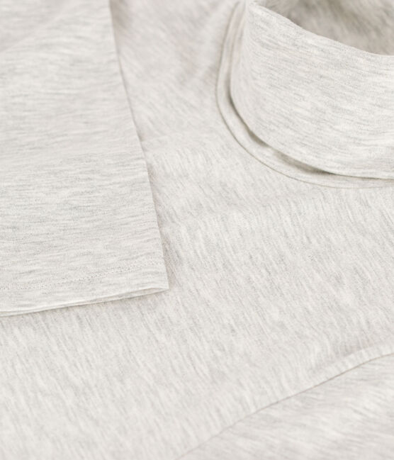 Camiseta L'ICONIQUE abrigada con cuello vuelto para mujer gris BELUGA CHINE