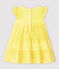 Vestido de manga corta de mil rayas de bebé niña amarillo SHINE/blanco MARSHMALLOW