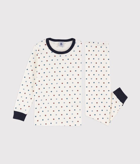 Pijama con estampado de barcos de punto para niño pequeño blanco MARSHMALLOW/blanco MULTICO
