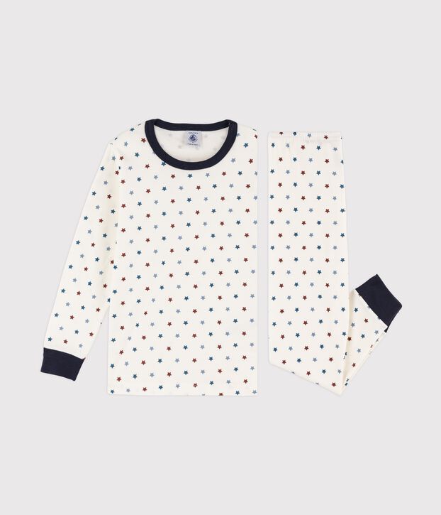 Pijama con estampado de barcos de punto para ni&ntilde;o peque&ntilde;o blanco/multicolor