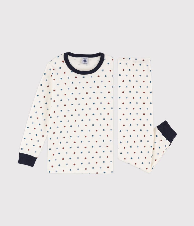 Pijama con estampado de barcos de punto para ni&ntilde;o peque&ntilde;o blanco/multicolor