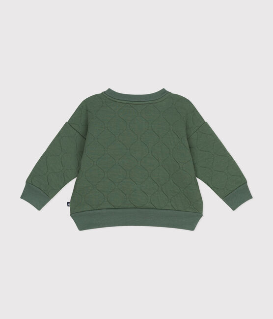 Chaqueta de punto de túbico acolchado para bebé verde CROCO