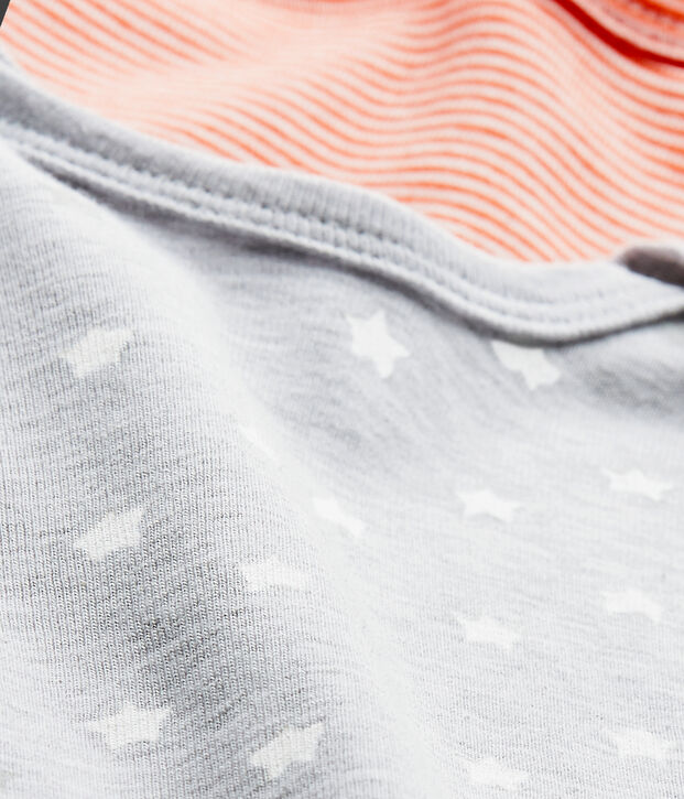 Lote de 2 bodies de manga corta para beb&eacute; ni&ntilde;o blanco