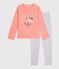 Pyjama  en coton naranja/multicolor