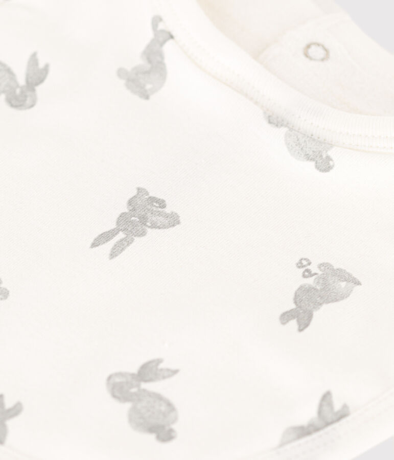 Babero para beb&eacute; blanco MARSHMALLOW/gris SOURICEAU