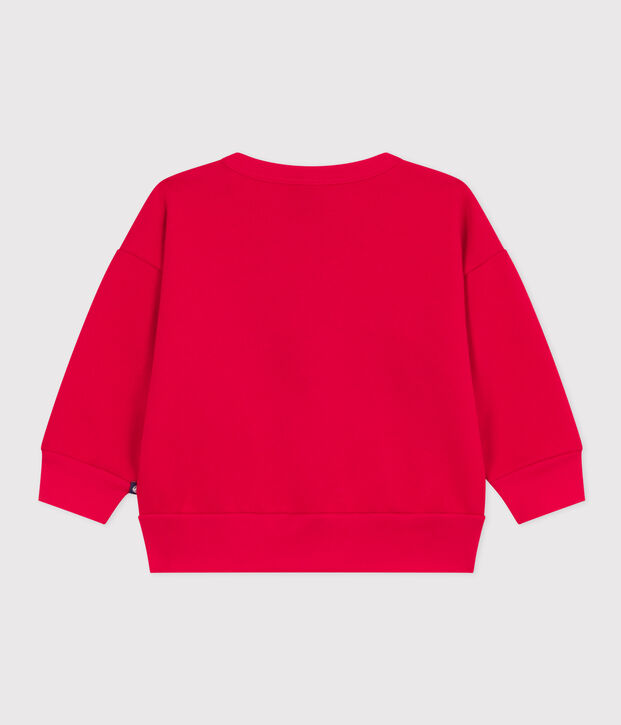 Sudadera de mulet&oacute;n de beb&eacute; rojo