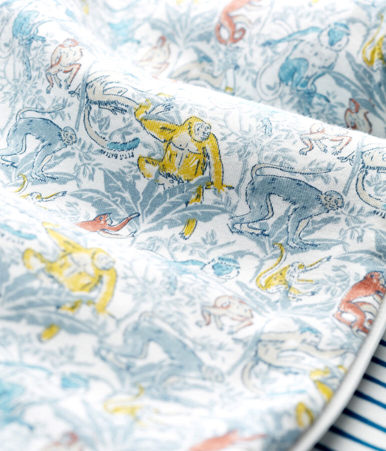 Saco reversible de algod&oacute;n para beb&eacute; de ni&ntilde;o blanco/verde