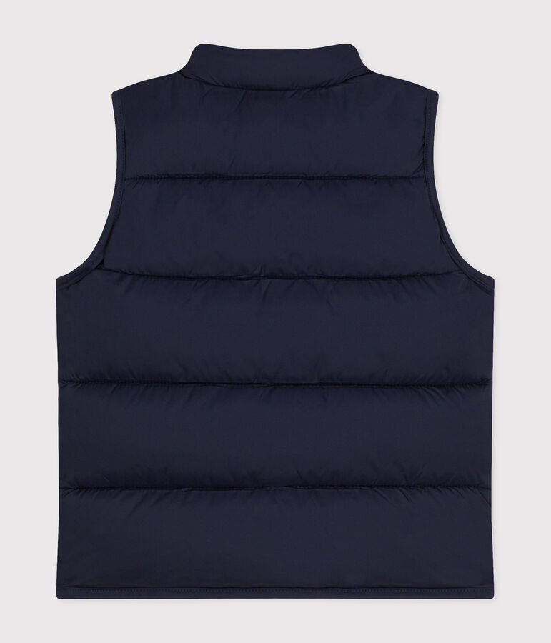 Chaqueta acolchada sin mangas de beb&eacute; azul