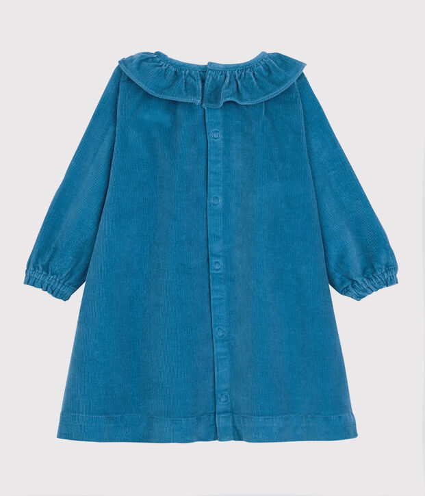 Vestido de terciopelo de beb&eacute;. azul