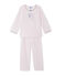 Pijama de terciopelo para niña rosa Vienne