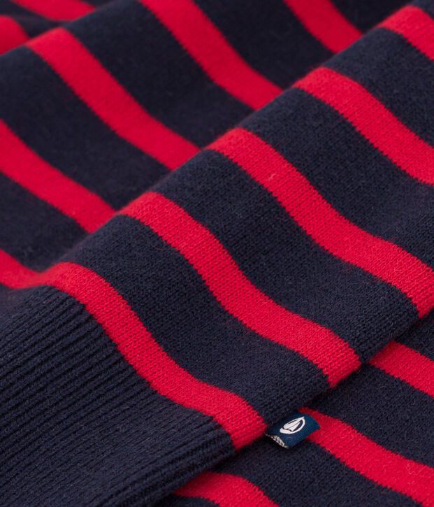Jersey marinero de lana y algod&oacute;n de ni&ntilde;a/ni&ntilde;o azul/rojo