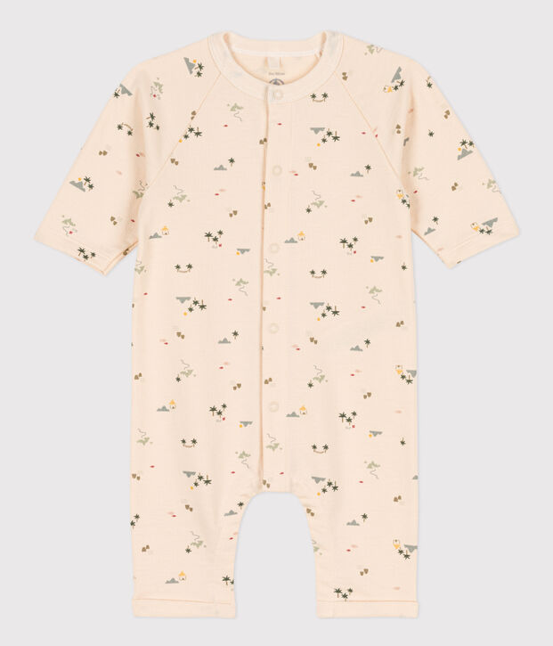 Mono largo de mulet&oacute;n estampado para beb&eacute; crudo/multicolor