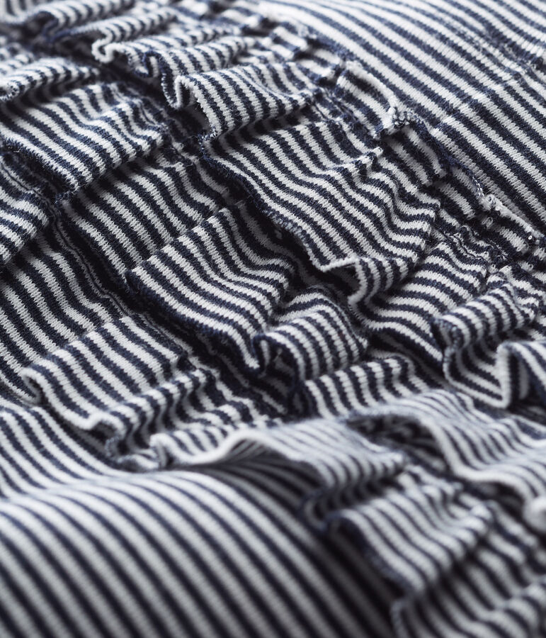 Leggings milrayas para beb&eacute; ni&ntilde;a azul/blanco