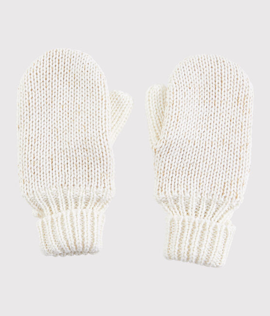 Manoplas para niña blanco MARSHMALLOW/amarillo OR