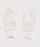 Manoplas para niña blanco MARSHMALLOW/amarillo OR