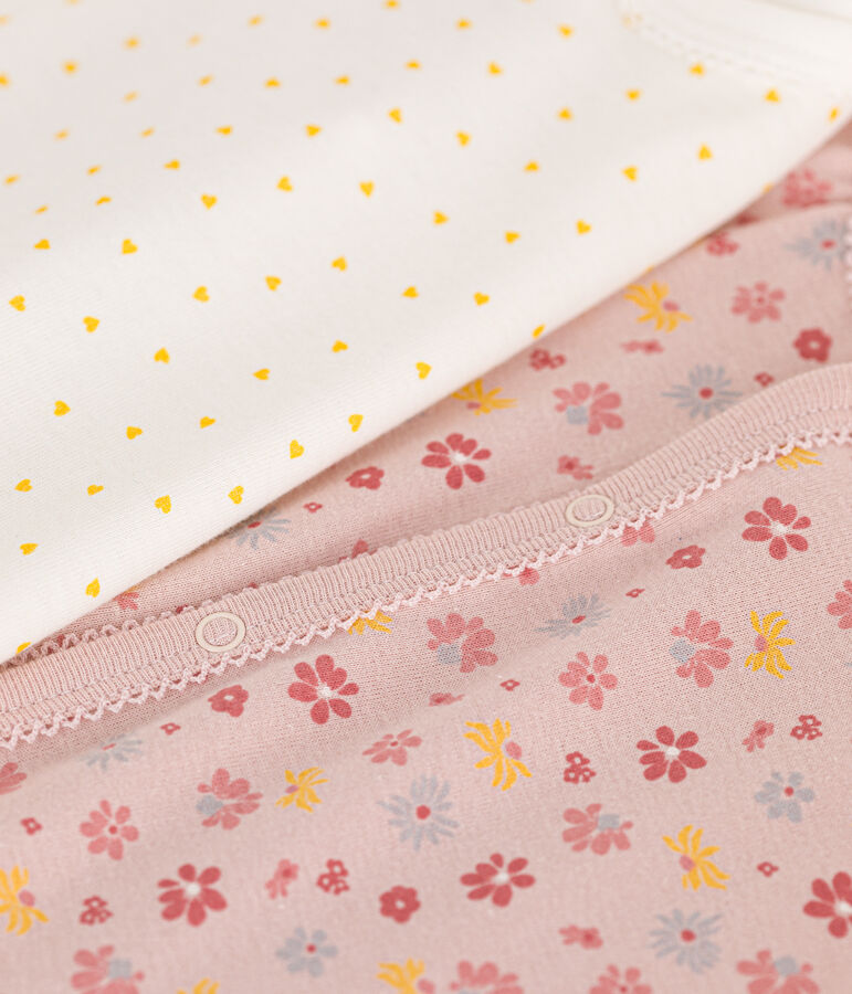 Juego de 2 monos cortos de algod&oacute;n para beb&eacute; multicolor