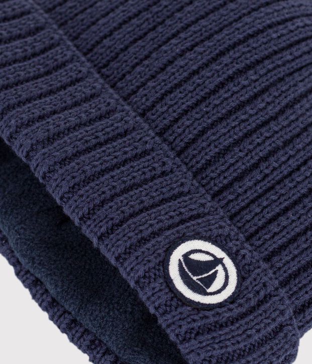 Gorro de algod&oacute;n para beb&eacute; con forro tejido polar SMOKING