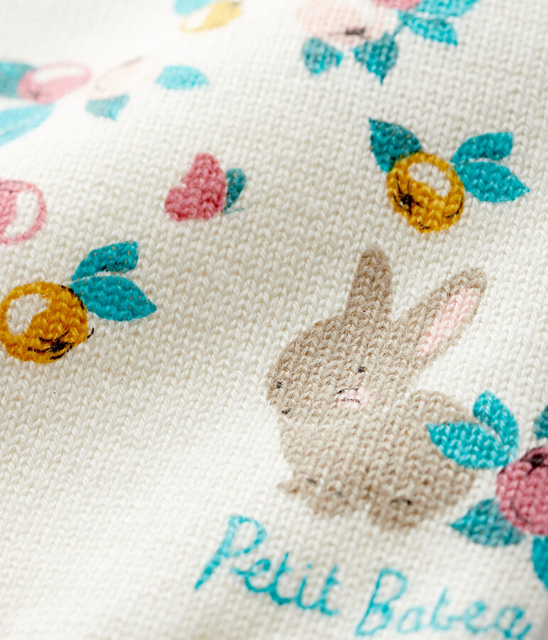 C&aacute;rdigan de manga larga para beb&eacute; ni&ntilde;a blanco