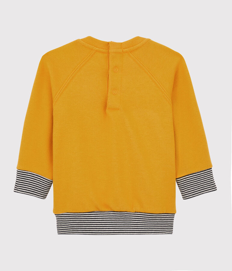 Sudadera de mulet&oacute;n de beb&eacute;. amarillo