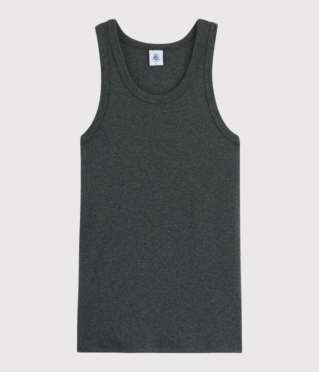 Camiseta de tirantes emblem&aacute;tica de algod&oacute;n de mujer gris
