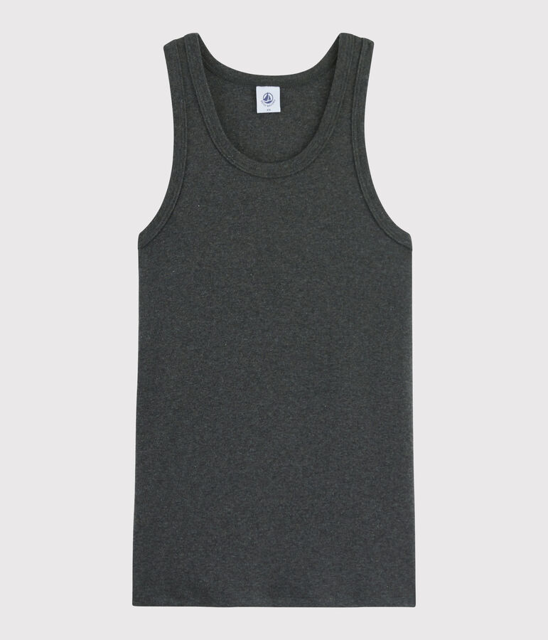 Camiseta de tirantes emblem&aacute;tica de algod&oacute;n de mujer gris