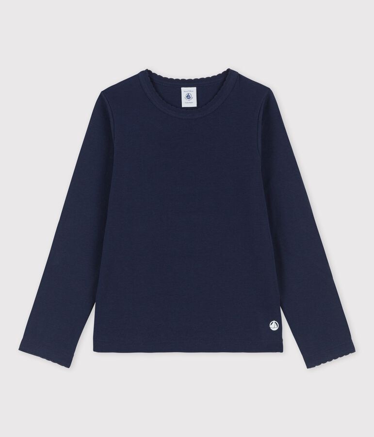 Camiseta de manga larga infantil unisex azul SMOKING