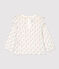 Blusa de algodón de bebé. blanco MARSHMALLOW/blanco MULTICO