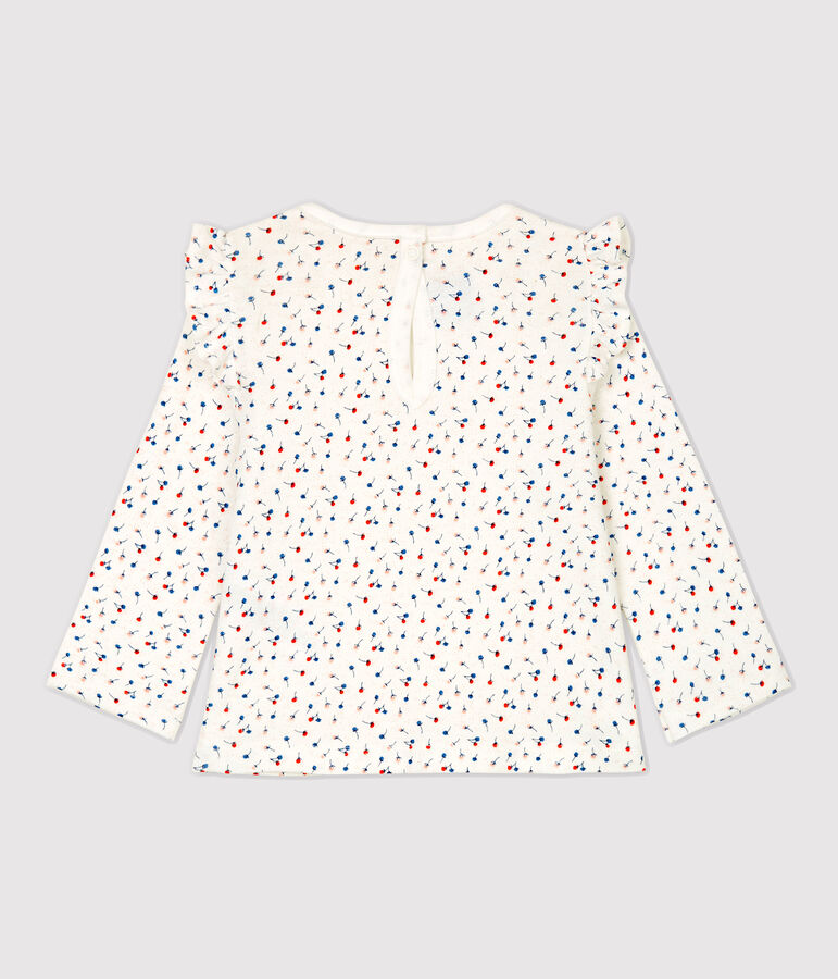 Blusa de algod&oacute;n de beb&eacute;. blanco/multicolor