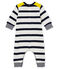 Mono largo con rayas marineras para bebé niño blanco MARSHMALLOW/azul SMOKING