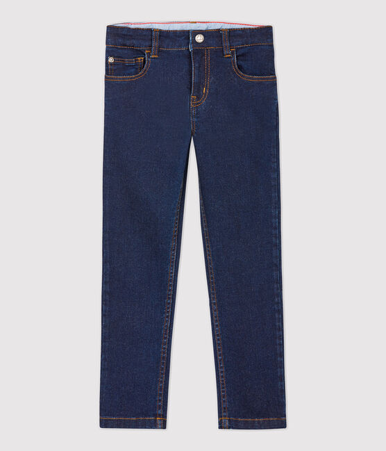 Pantalón slim de tejido vaquero de niño azul DENIM BLEU FONCE