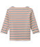 Marinera en jersey grueso tricolor para mujer beige COQUILLE/azul SMOKING/ TERKUIT