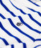 Pijama corto a rayas de niño de algodón blanco MARSHMALLOW/azul SURF