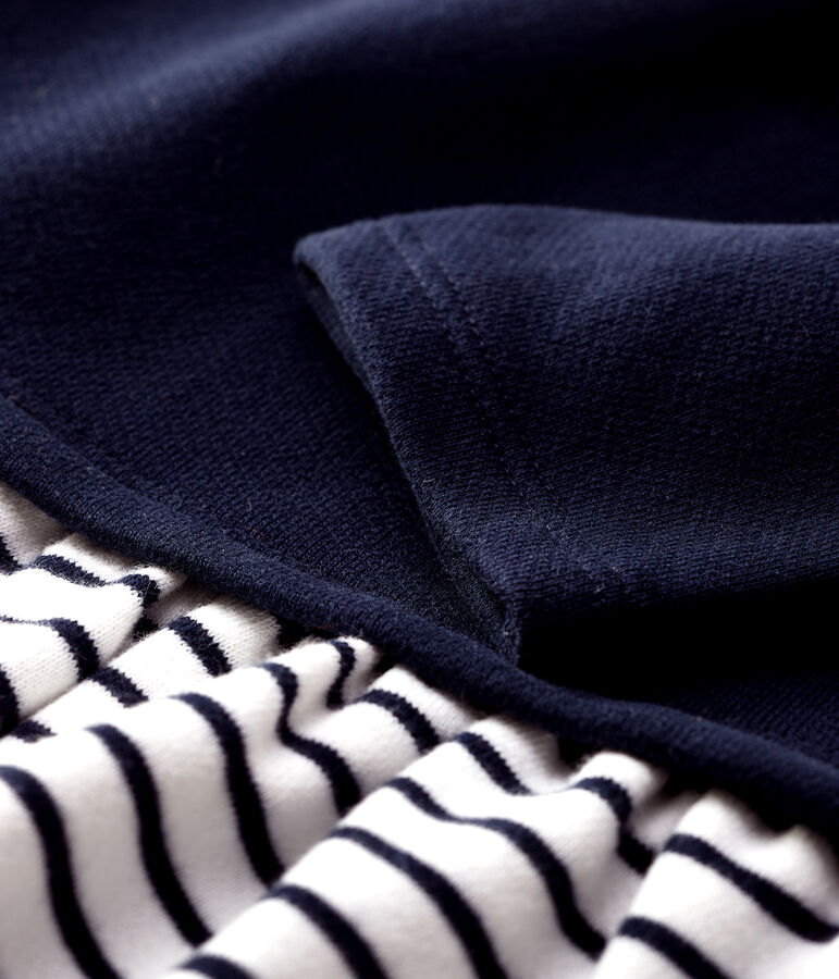 Vestido de mulet&oacute;n de beb&eacute;. blanco/azul