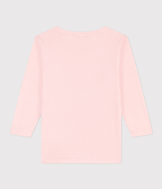 Camiseta de manga larga de algodón para niña rosa MINOIS