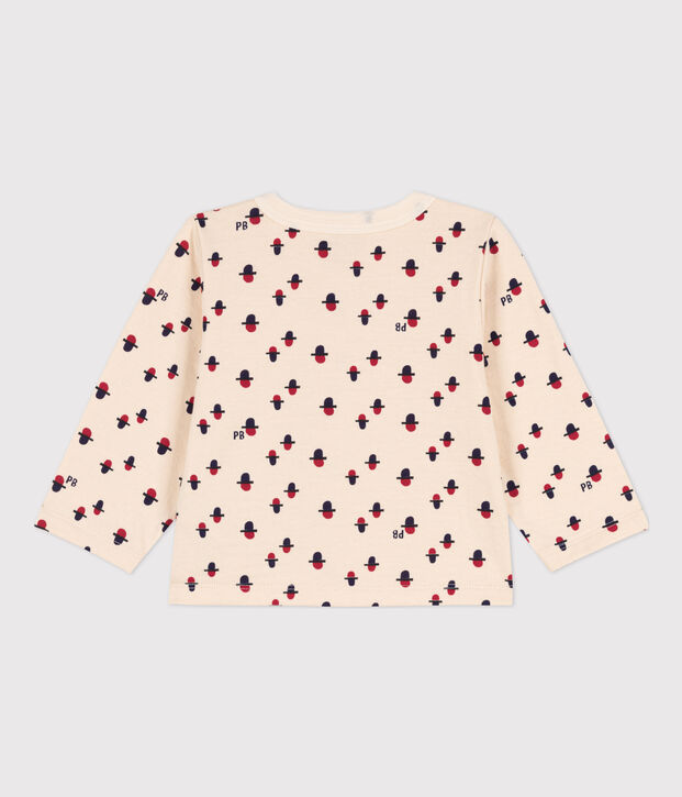 C&aacute;rdigan de t&uacute;bico estampado de beb&eacute; crudo/multicolor
