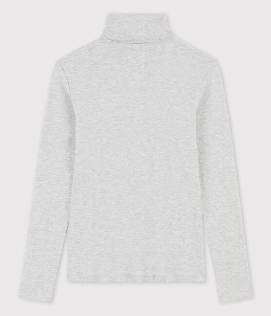 Prenda de cuello de cisne icónica de punto «cocotte» de algodón de mujer gris BELUGA CHINE