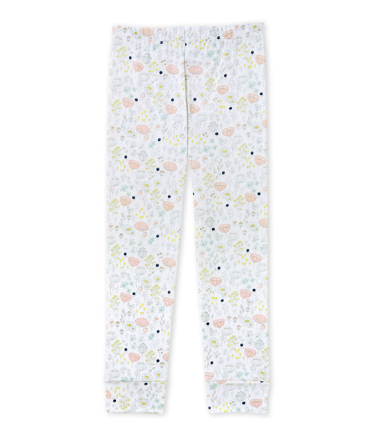 Pantal&oacute;n de pijama combinable para ni&ntilde;a blanco ECUME/rosa ROSE/ MULTICO
