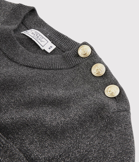 Jersey de algodón brillante para mujer negro CITY/gris ARGENT