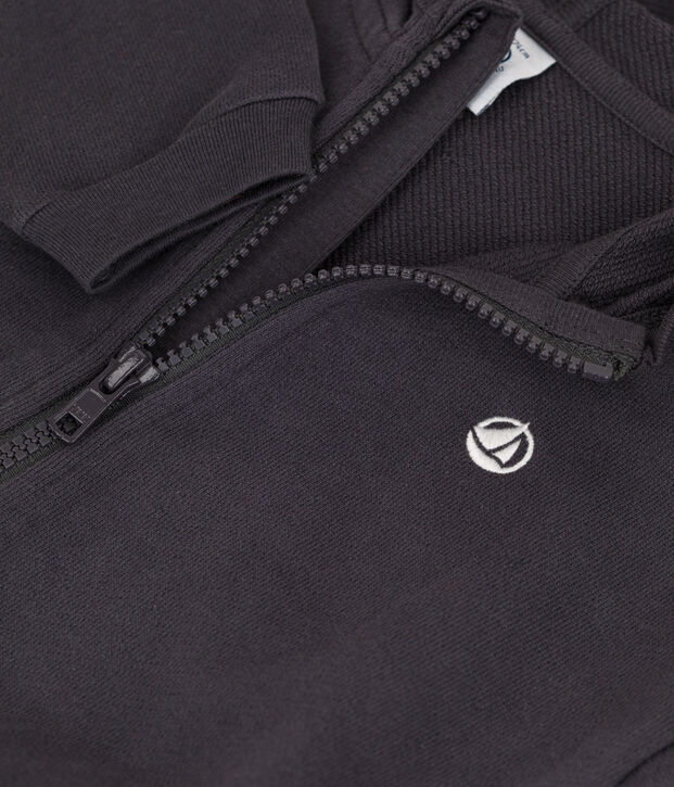 Sudadera con capucha de beb&eacute; gris