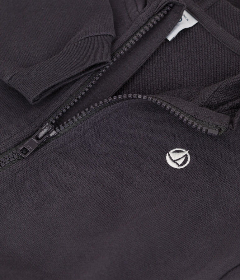 Sudadera con capucha de beb&eacute; gris