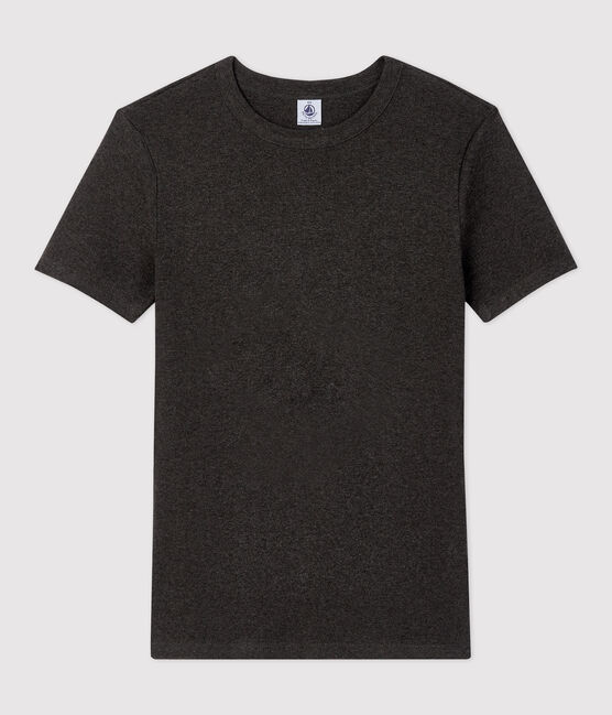 Camiseta L'ICONIQUE con cuello redondo de algodón orgánico de mujer gris CITY CHINE
