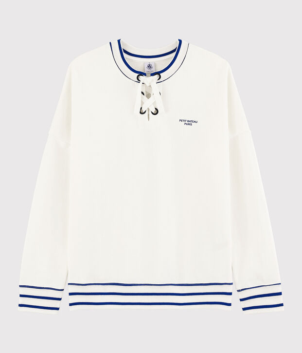 Sudadera de felpa de mujer blanco