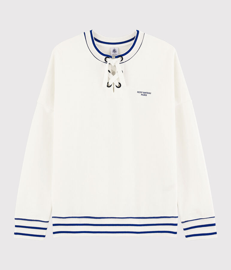 Sudadera de felpa de mujer blanco