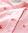 Pelele sin pies de punto para bebé rosa VIENNE/blanco MULTICO