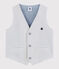 Chaleco de mil rayas de niño gris GRIS/blanco MARSHMALLOW