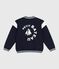 Chaqueta teddy infantil lisa de algodón azul SMOKING