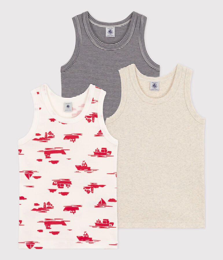 Juego de 3 camisetas de tirantes Le Havre de algod&oacute;n para ni&ntilde;o multicolor
